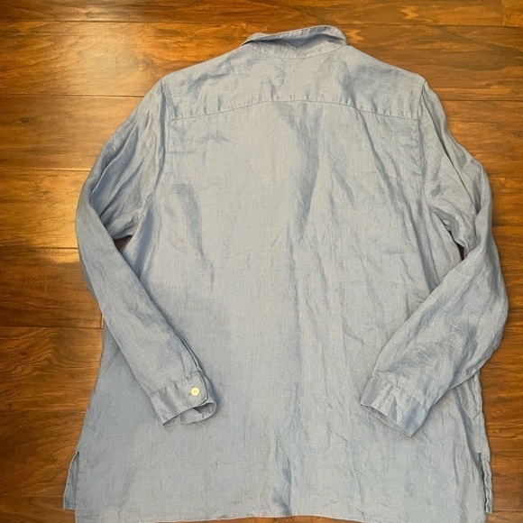 J. Jill Love Linen Essential Shirt Size L Petite - Picture 3 of 5